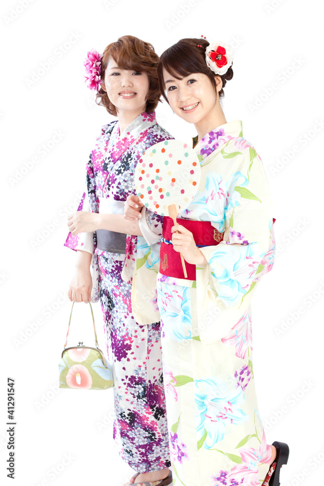 Beautiful kimono women. Portrait of asian women. Beautiful kimono women. Portrait of asian women.