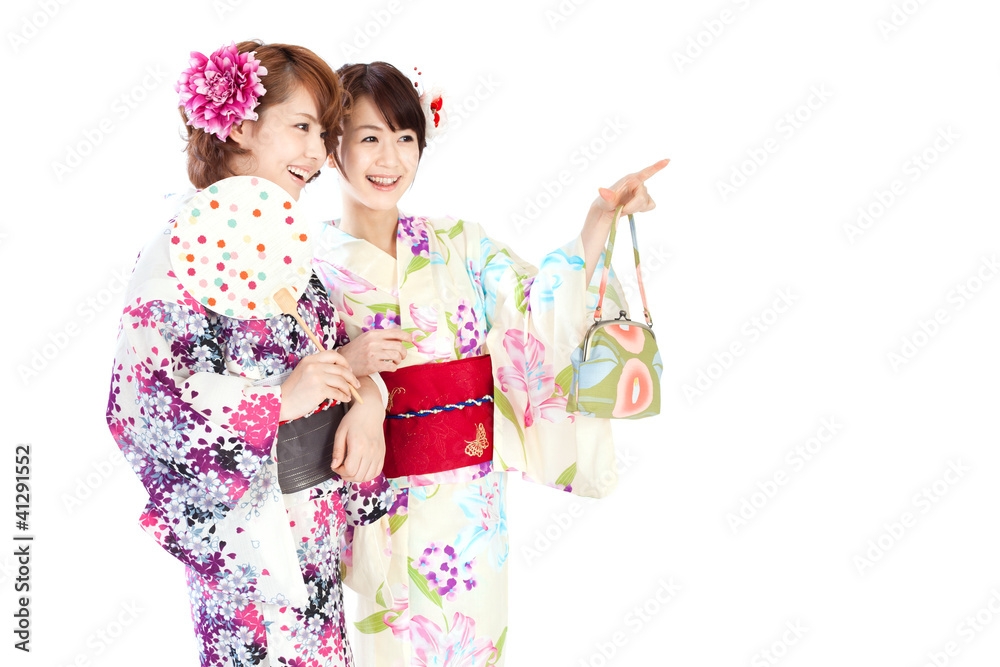 Beautiful kimono women. Portrait of asian women. Beautiful kimono women. Portrait of asian women.