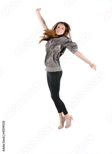 Happy jumping Girl
