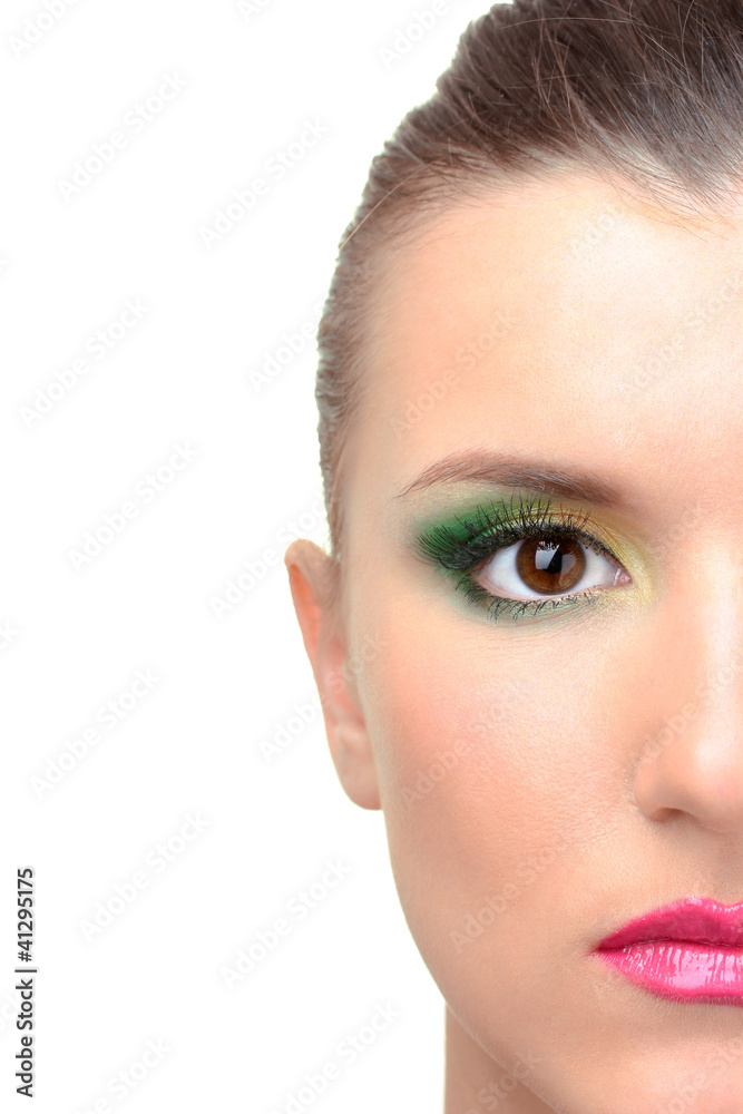 portrait of beautiful woman with bright make-up portrait of beautiful woman with bright make-up