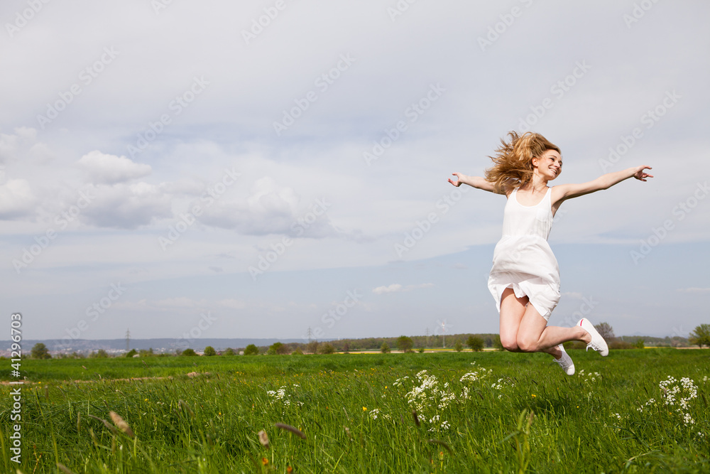 beautiful blonde woman outdoor in summer happy beautiful blonde woman outdoor in summer happy