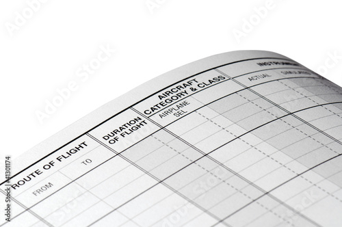 Pilot logbook blank page