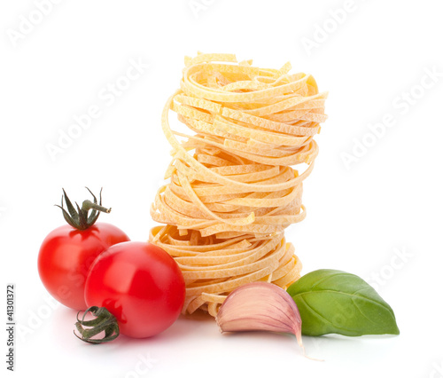 Italian pasta tagliatelle nest