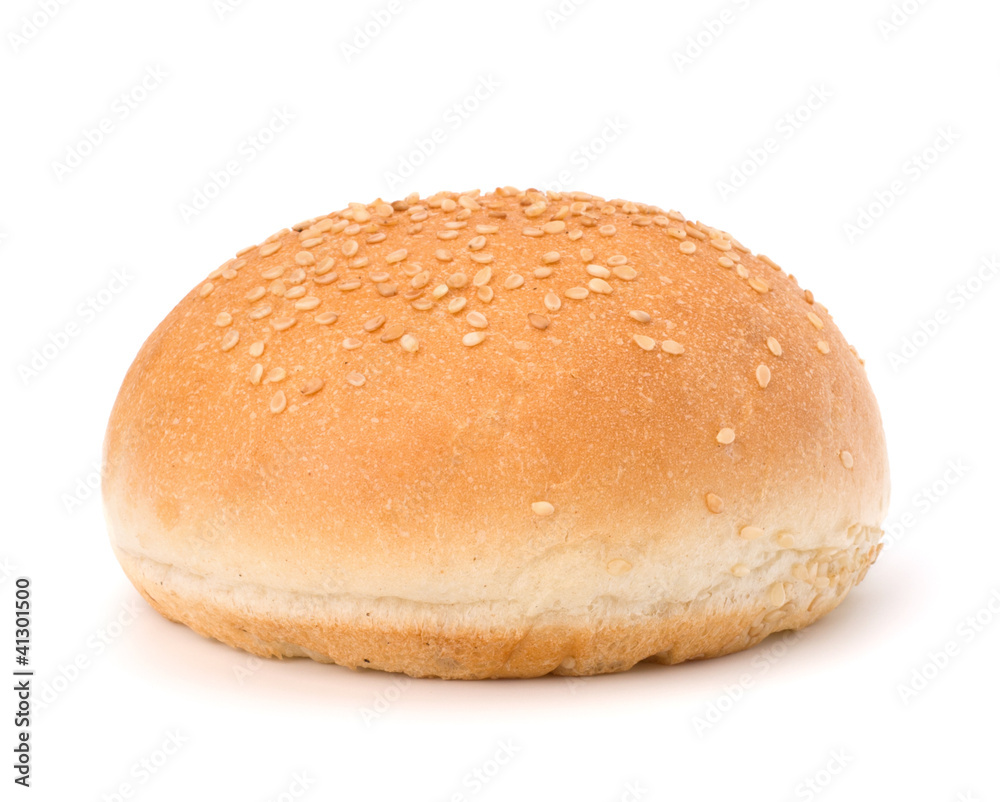 Round sandwich bun with sesame seeds