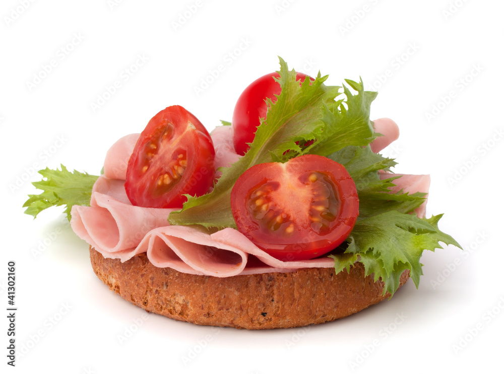healthy sandwich with vegetable and smoked ham healthy sandwich with vegetable and smoked ham
