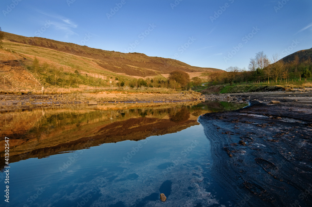 Dovestone reservoir Reflection in water
