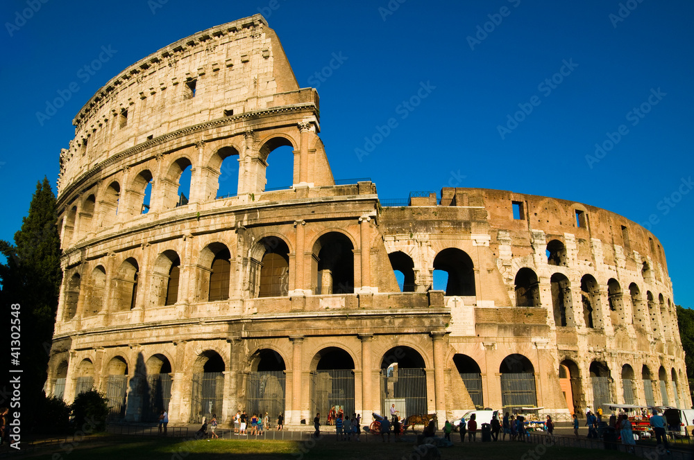 Colosseum Rome in bright daylight