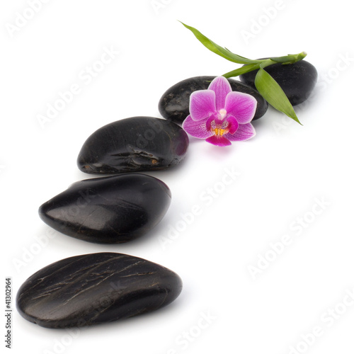 Zen pebbles path. Spa and healthcare concept.