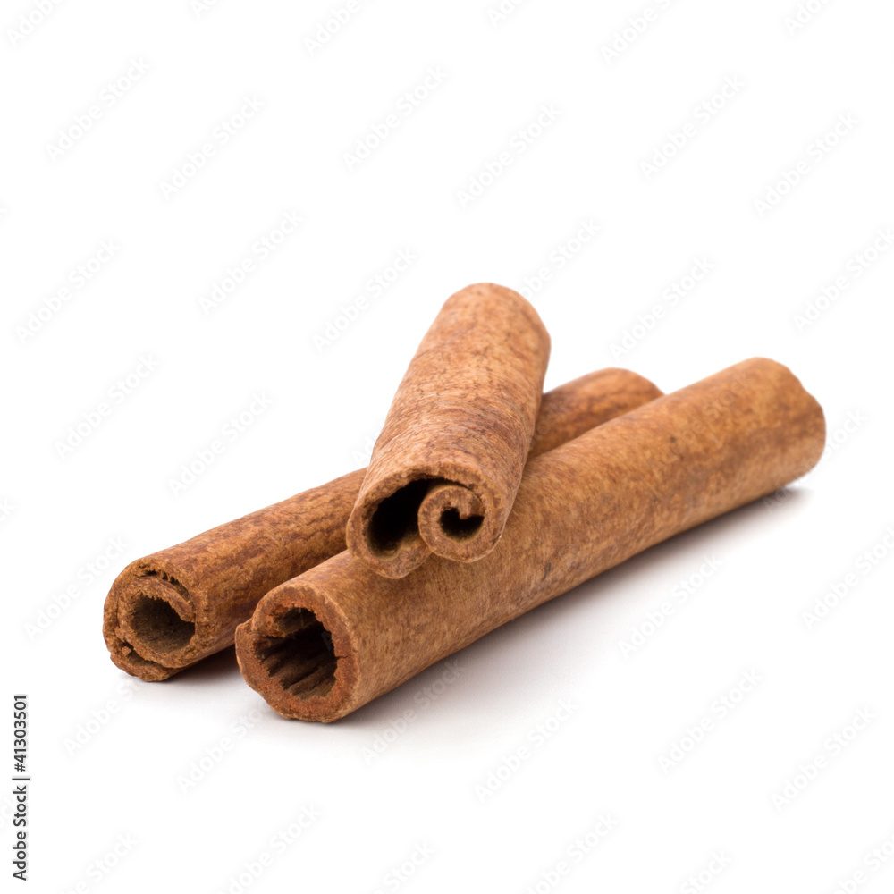 Cinnamon sticks isolated on white background Cinnamon sticks isolated on white background