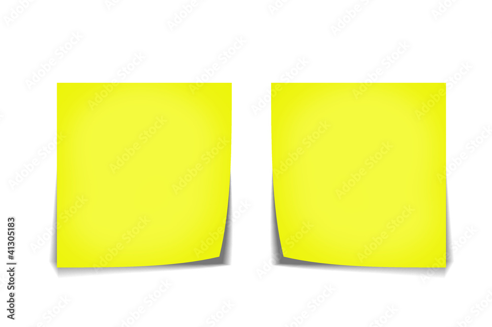 Yellow memo stick on white background Yellow memo stick on white background