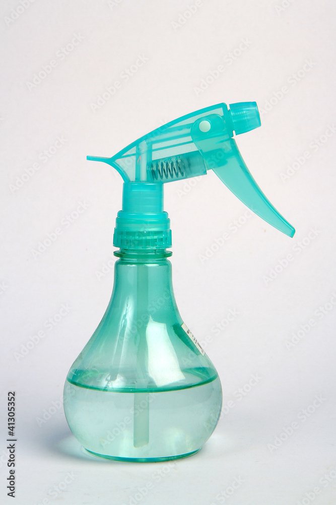 plastic water spray bottle isolated on white plastic water spray bottle isolated on white
