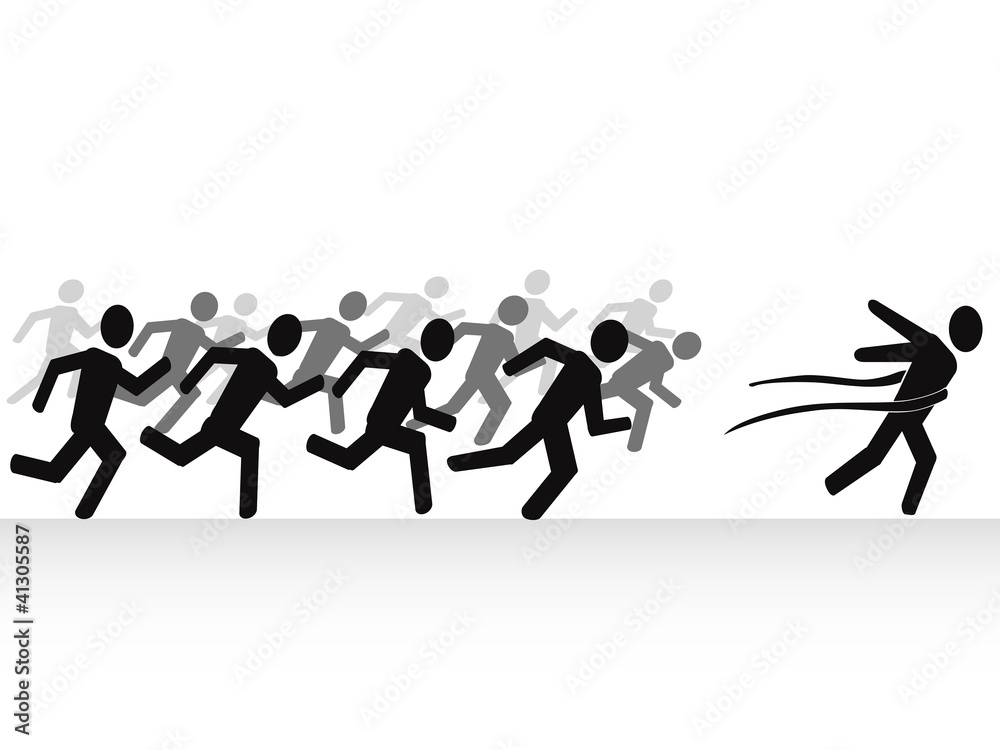 winner with finish line winner with finish line