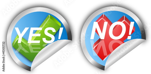 Sticker- Yes and No