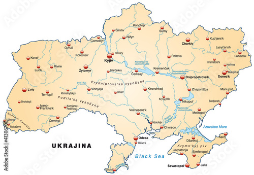 Inselkarte der Ukraine