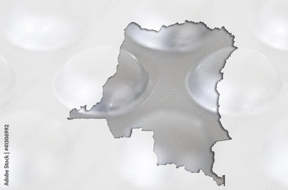 Outline map of congo with pills in the background for health and Outline map of congo with pills in the background for health and