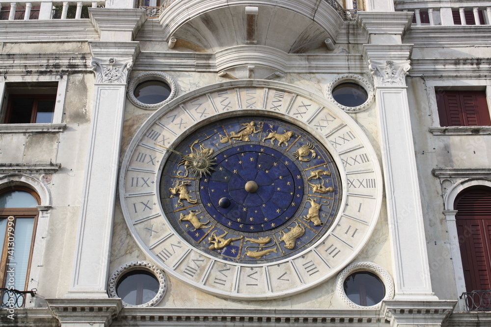 Astronomical clock at San Marco Square in Venice (Italy)