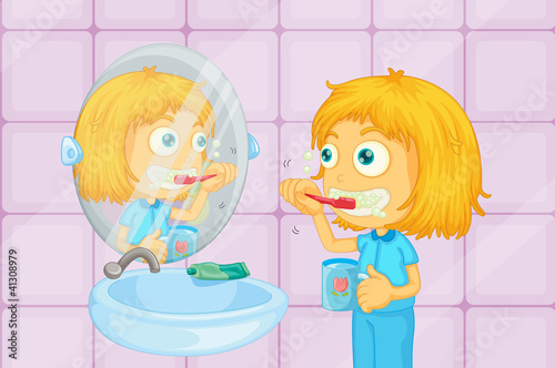 Brushing teeth