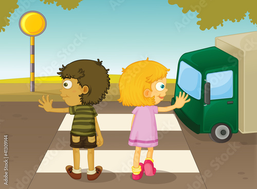 Crossing the street