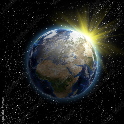 Sun, stars and planet Earth