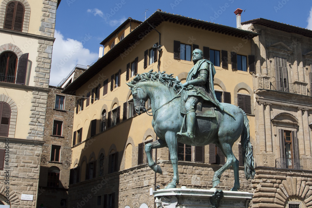 Florence - Statue de Cosme 1er (Giambologna)