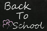 blackboard with back to school word