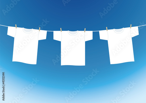 Tシャツを干す