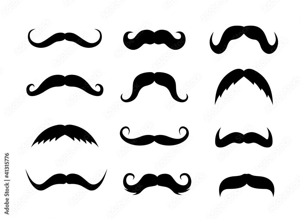 Set of mustaches Set of mustaches