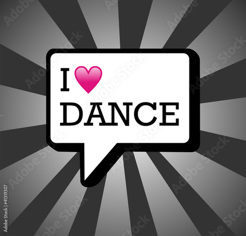 I love dance background illustration