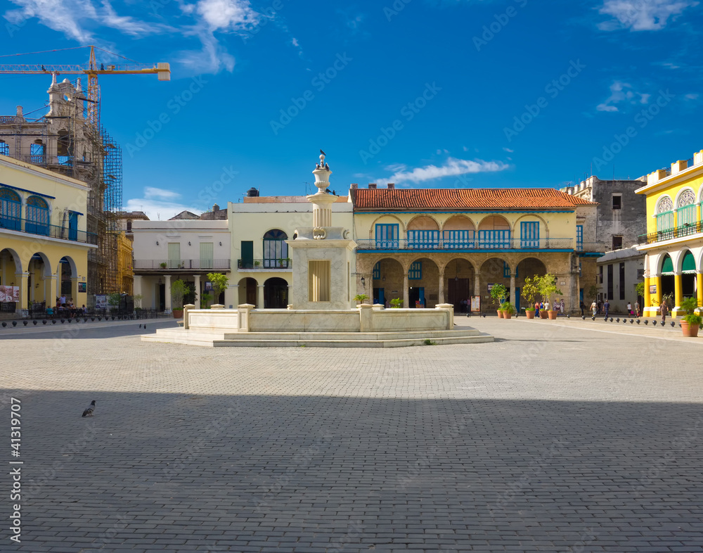 The beautiful Old Square in Havana, Cuba
