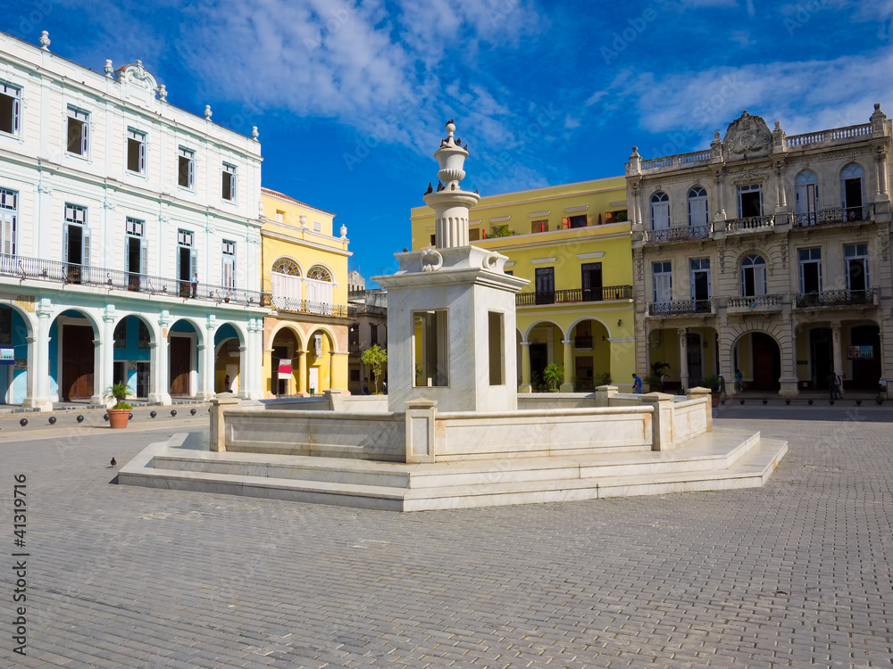 The touristic Old Square in Havana, Cuba