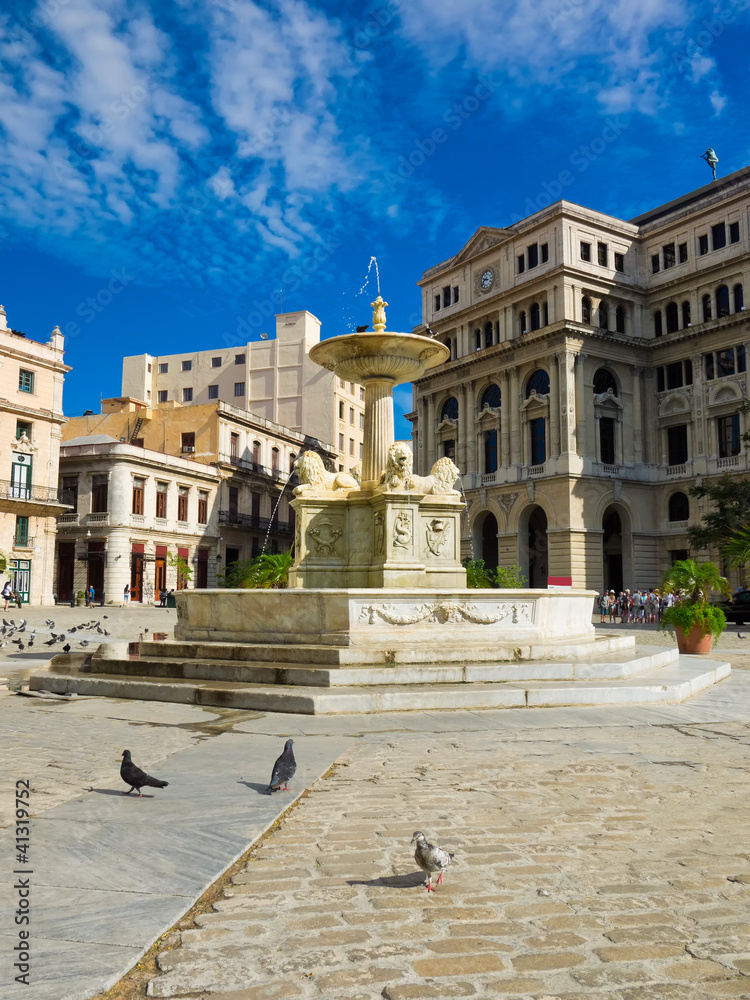 The beautiful Square of San Francisco in Old Havana