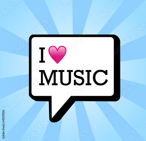 I love music background illustration