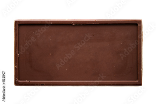 Chocolate bar top view