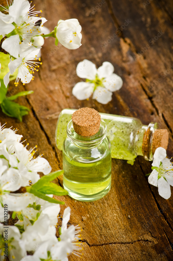 Spa with spring flowers Spa with spring flowers