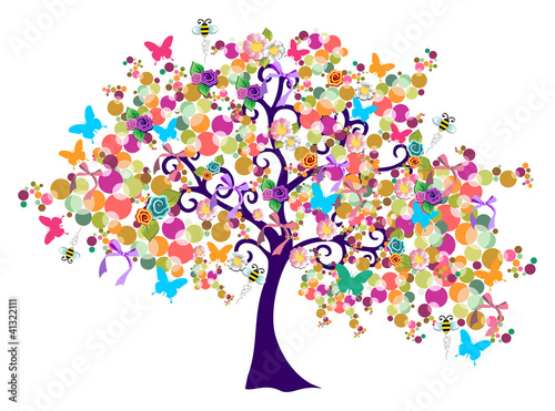 Abstract spring time tree