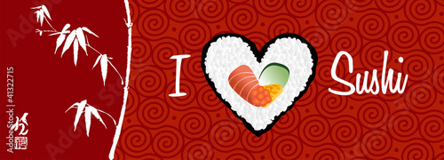 I love sushi banner background