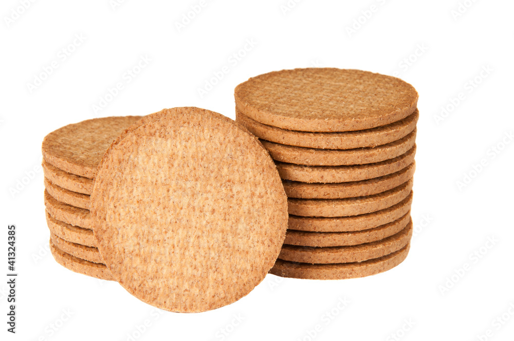 Biscuits against a white background Biscuits against a white background