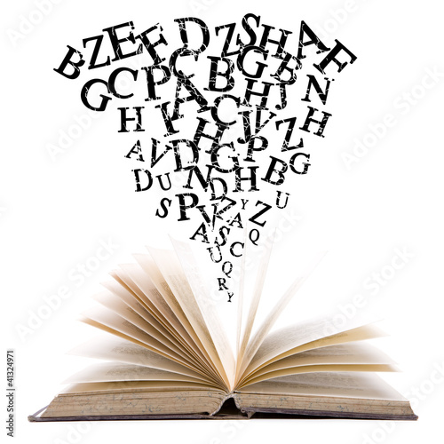 Buch mit Buchstaben