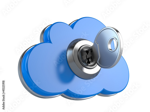 Fototapeta Naklejka Na Ścianę i Meble -  Cloud computing security concept