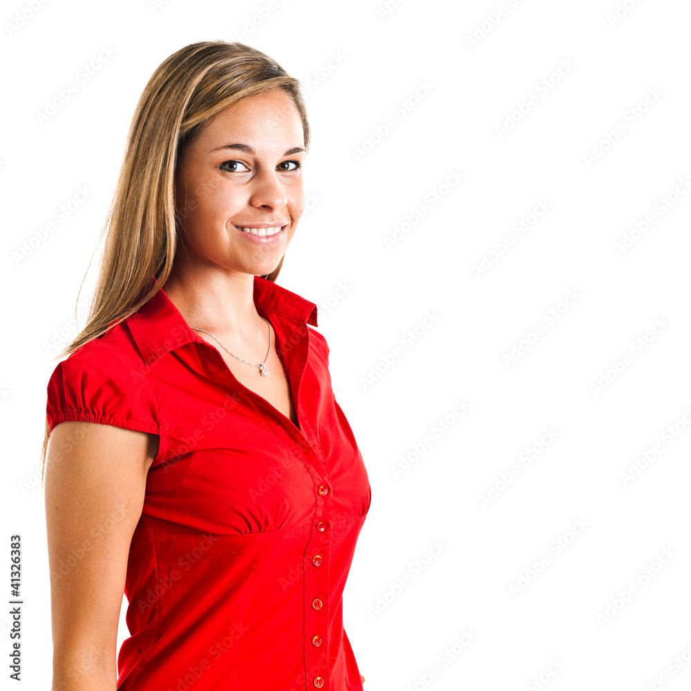 Young woman isolated on white Young woman isolated on white