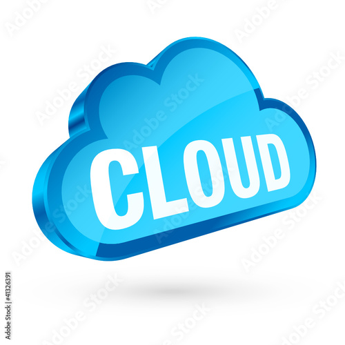 Blue 3D Cloud Blue Frame "Cloud"