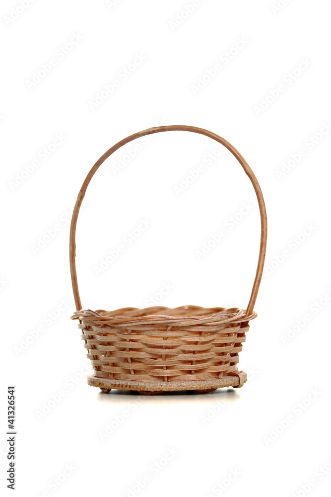 Empty wicker basket for Easter Empty wicker basket for Easter