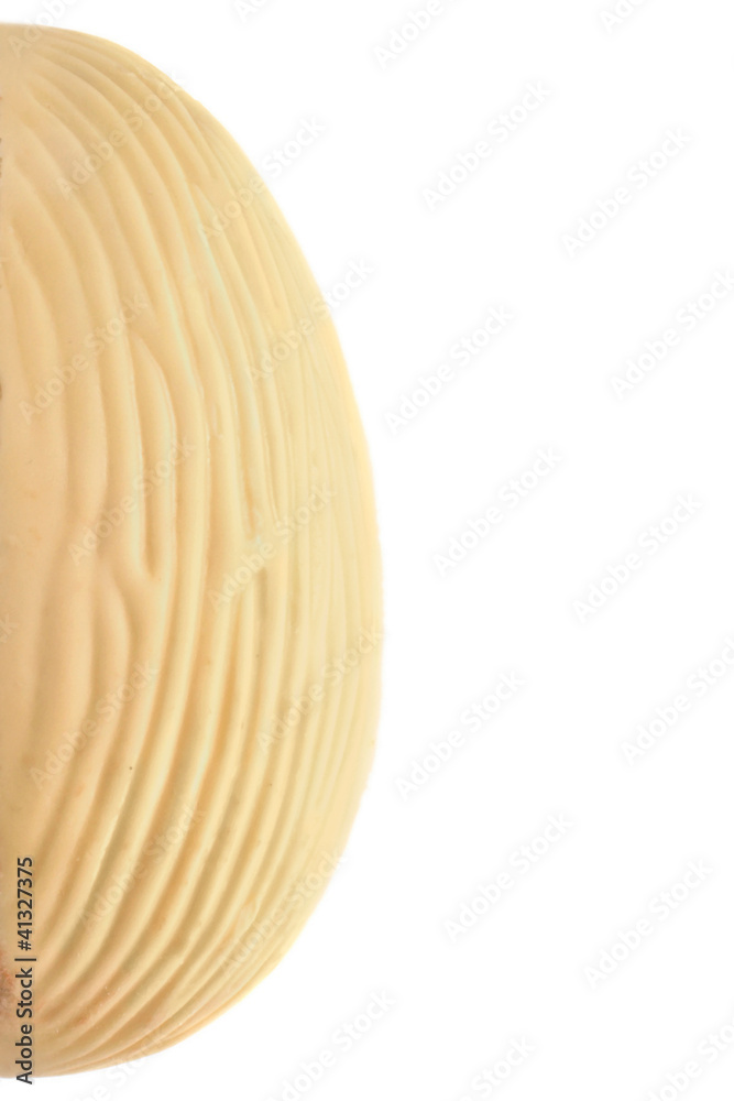 White chocolate Easter egg half taste from left White chocolate Easter egg half taste from left
