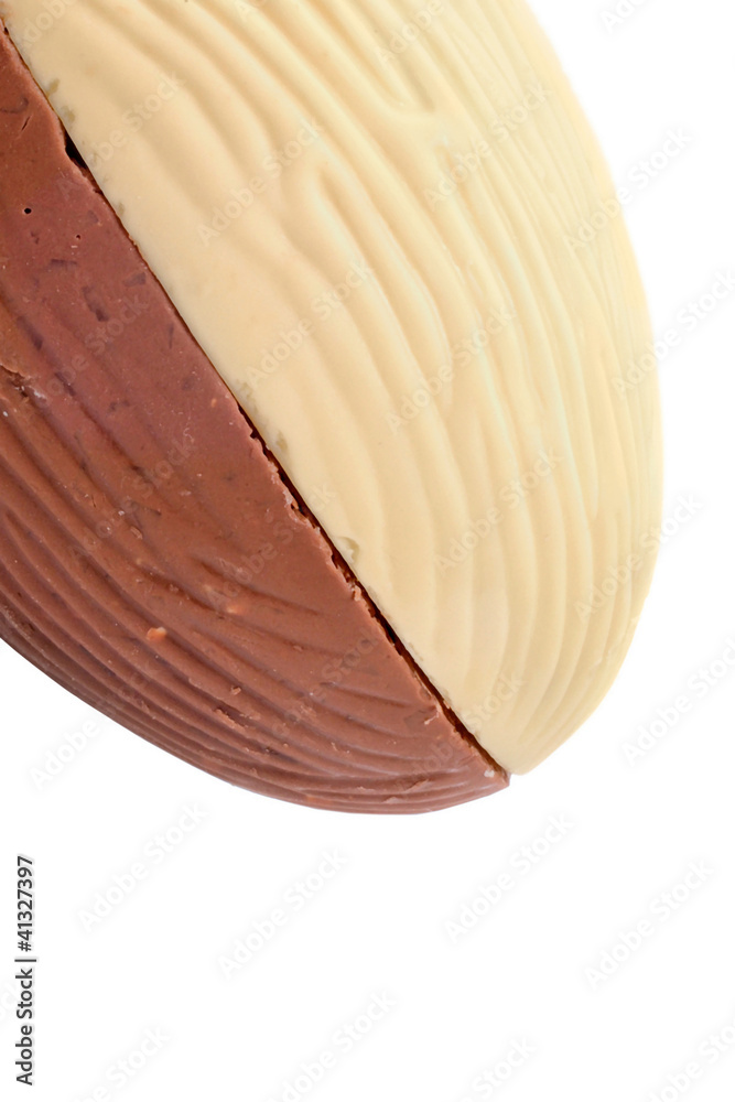 Easter egg half taste from corner Easter egg half taste from corner