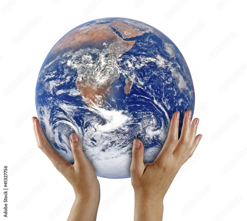Planet earth on palms.Elements of this image furnished by NASA Planet earth on palms.Elements of this image furnished by NASA