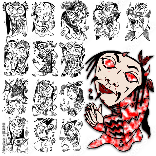 character action diva style design costume