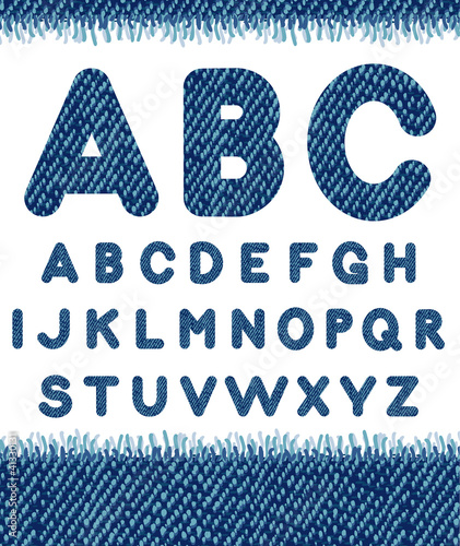 Jeans alphabet.