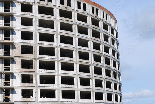 Under construction many-storied building