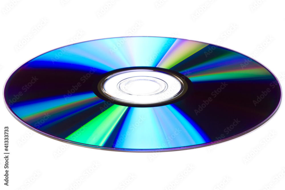 CD/DVD disk over white