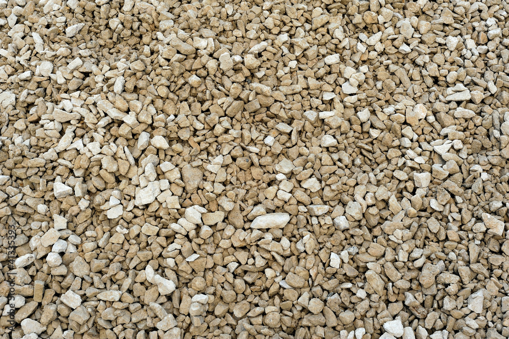 Middle fraction of crushed stones material texture Middle fraction of crushed stones material texture